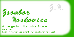 zsombor moskovics business card